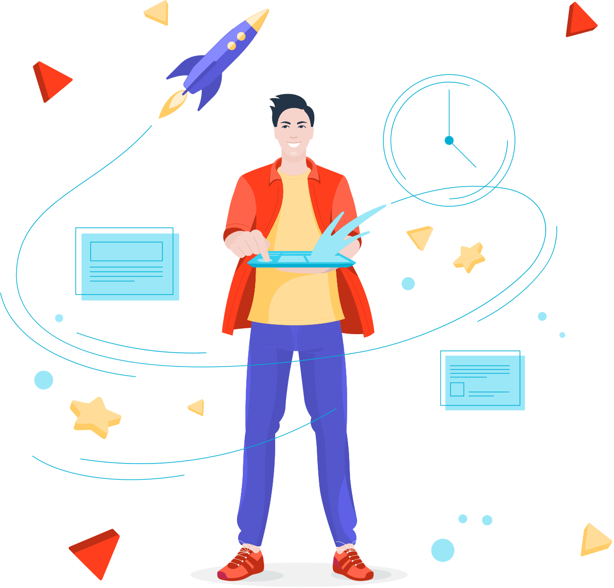 Boy with rocket